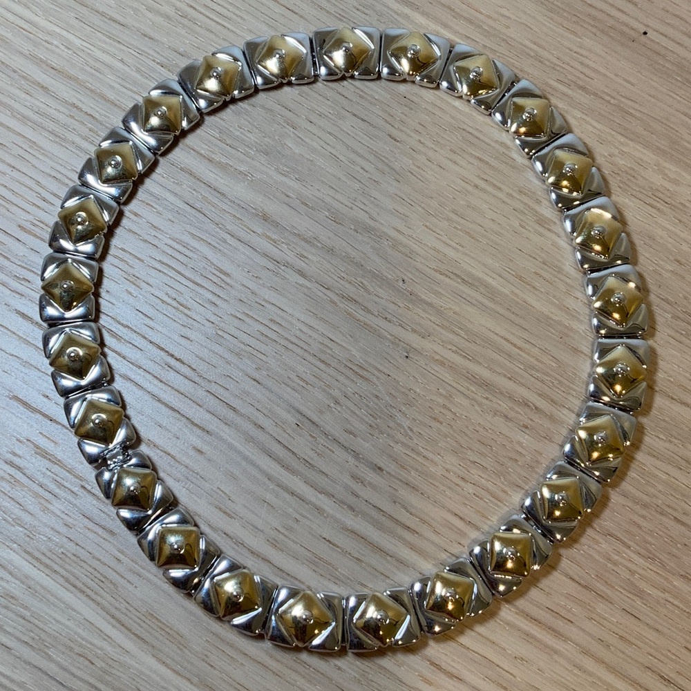 Elegant Silver and Gold Necklace